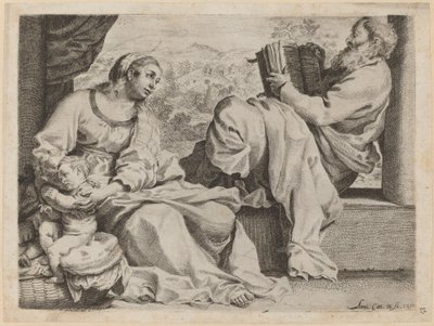 Svatá rodina se svatým Janem Křtitelem od Annibale Carracci