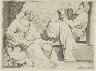 Svatá rodina se svatým Janem Křtitelem od Annibale Carracci