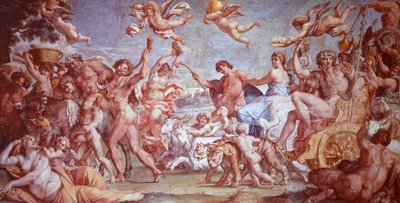 Triumf Bakcha a Ariadny od Annibale Carracci