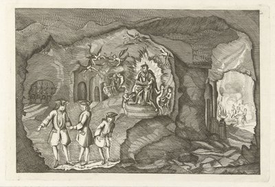 Příjezd Daniela Raapa do pekla, 1754 od Anonymous