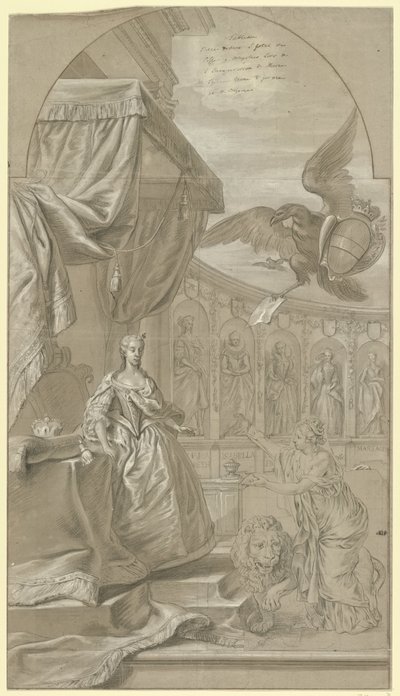 Alegorie nástupu arcivévodkyně Marie Anny Rakouské jako regentky, 1744 od Anonymous