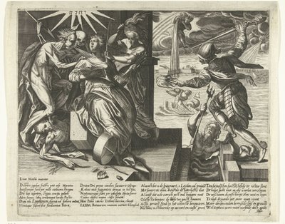 Alegorie nouze a reliéfu Leidenu, 1574 od Anonymous