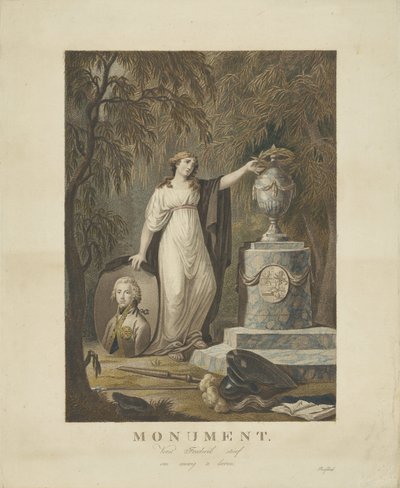 Alegorický pohřební pomník Frederika, prince z Orange-Nassau, 1799 od Anonymous
