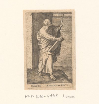 Apoštol Bartoloměj Sancte Bartholomew (název na objektu) Apoštolové (název série) od Anonymous