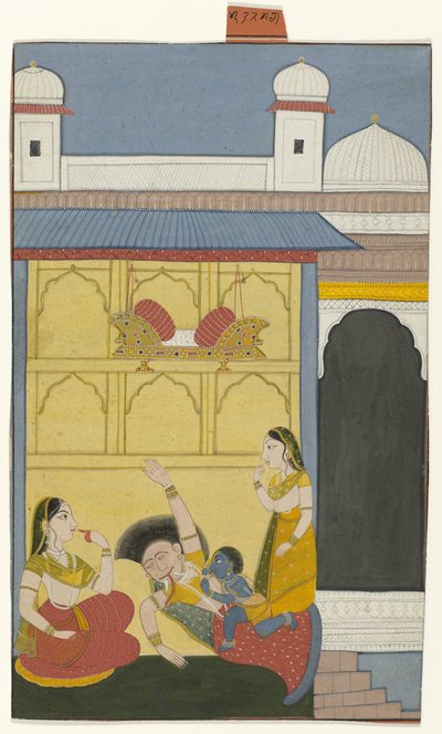 Baby Krishna zabije démona Putana od Anonymous