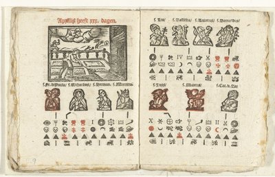 Stránky s předpovědí na měsíc duben, 1712 od Anonymous