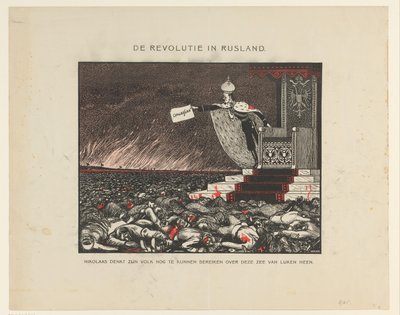 Krvavé potlačení ze strany cara Nicholase II revoluce z roku 1905 Revoluce v Rusku (název na předmětu) od Anonymous