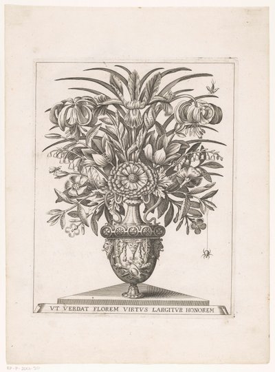 Bloemen ve vaas potkal leeuwenkoppen (název na objektu) od Anonymous