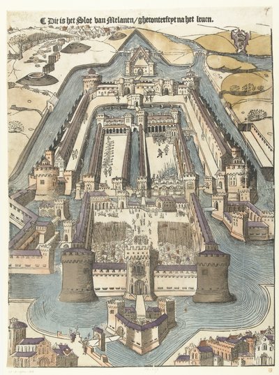 Castello Sforza Toto je hrad Melanen/gheconterfeyt po životě (název na předmětu) od Anonymous