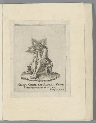 Kristus na studeném kameni The Little Passion (název série) Passio Christi Ab Alberto Durer Nurenburgensi Effigiata (název série na objektu) od Anonymous