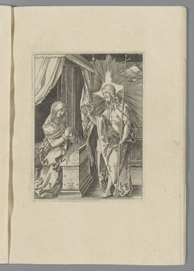 Kristus se zjevuje své Matce The Little Passion (název série) Passio Christi Ab Alberto Durer Nurenburgensi Effigiata (název série) od Anonymous
