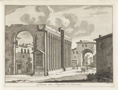 Kolonáda San Lorenzo a Řím Sloupce chrámu S. Laurentii (název na předmětu) Časopisy italských obrazů (název série) od Anonymous