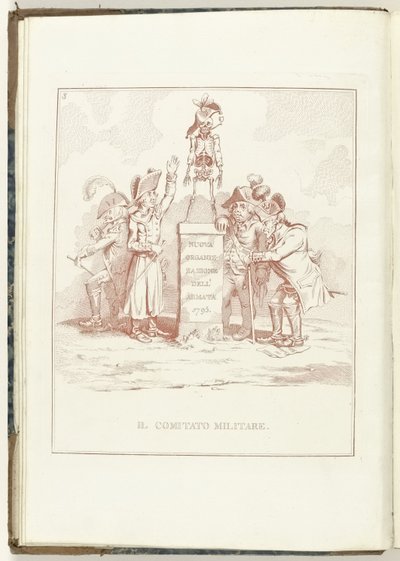 Comité van Militaire Zaken, 1795 Vojenský výbor (název o objektu) Hollandia Regenerata (italská kopie) (název série) Regenerace Holandska: Specchio všem regenerovaným národům (název série na objektu) od Anonymous