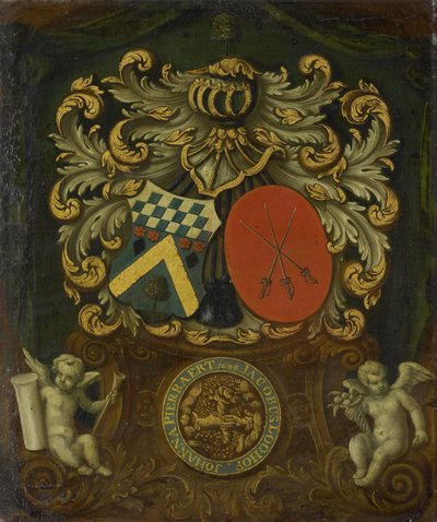 Zbraně aliance Jacobus Loohoff a Johanna Pierraert, 1684 od Anonymous