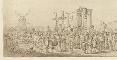Ledenbergova rakev zavěšená na šibenici, 1619 od Anonymous