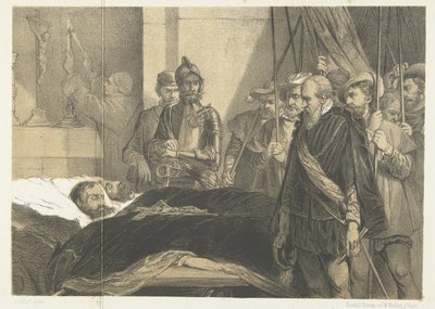 Poslední hold mrtvolám Egmonda a Horna, 1568 Poslední pocta vzdaná mrtvolám hrabat z Egmonda a Hoorne (titul na předmětu) od Anonymous