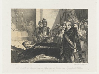 Poslední hold mrtvolám Egmonda a Horna, 1568 Poslední pocta vzdaná mrtvolám hrabat z Egmonda a Hoorne (titul na předmětu) od Anonymous