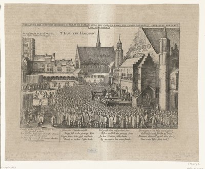 De onthoofding van Johan van Oldenbarnevelt, 1619 Abbildung der Iustitien Geschehen in s