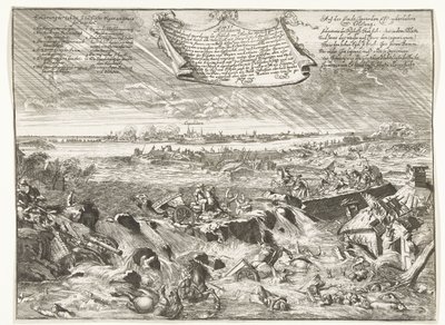 Dijkdoorbraak poblíž Coevorden, 1673 Zjistěte, jak a jakou formu, na základě výnosu biskupa z Munsteru (...) (název na předmětu) od Anonymous