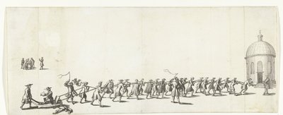 Dominicus je tažen na kolečku do luteránského kostela Ronde, 1683-1684 od Anonymous