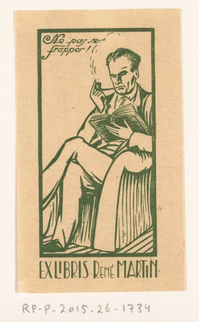 Ex libris van René Martin od Anonymous
