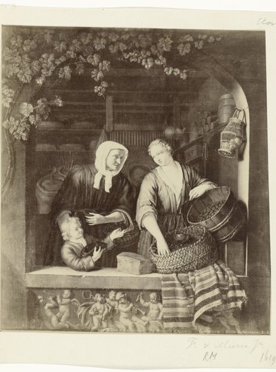 Fotoreprodukce obrazu The Grocery od Franse van Mierise II Musee d