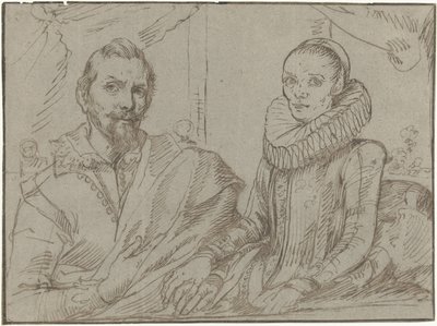 Frans Snijders a jeho manželka Margaretha de Vos od Anonymous