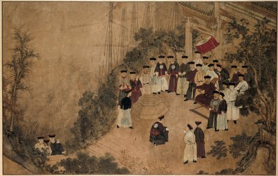 Generál Shi Lang s družinou hodnostářů u studny u moře The Wonders of Mazu (název série) od Anonymous