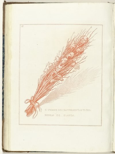 Gesel van de Provisionele Representanten van het Volk van Holland, 1795 Svaz lidových zástupců Nizozemska (název na předmět) Hollandia Regenerata (italská kopie) (název série) Regenerace Holandska: zrcadlo všem národům od Anonymous