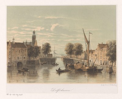 Pohled na Delfshaven od Anonymous