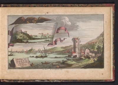 Pohled na Gaetu, 1734 Zobrazení Gaëty, dobyté Španěly 6. srpna 1734 (název na předmětu) od Anonymous