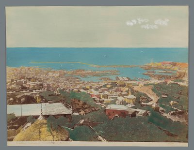Pohled na Janov a Lingurské moře, Itálie Panorama údolí Ristorante Righi al Castellaccio (název na objektu) Genova (název série na objektu) od Anonymous
