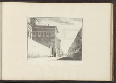 Pohled na Villa Borghese v Římě Le Palais de Vallamena a Gennes (název na objektu) Paláce a památky v Benátkách, Livornu, Neapoli a Římě (název série) od Anonymous