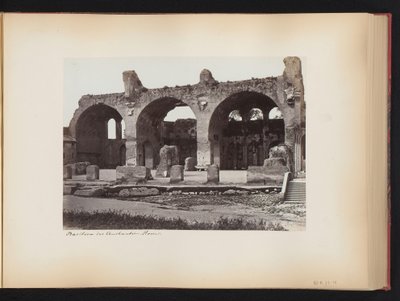 Pohled na baziliku Maxentius na Forum Romanum v Římě, Itálie Basilica des Constantine. rom (název na objektu) od Anonymous
