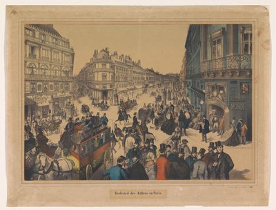 Pohled na Boulevard des Italiens v Paříži Boulevard des Italiens zu Paris (název na objektu) od Anonymous