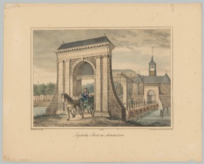 Pohled na Leidsepoort v Amsterdamu Leydsche Poort v Amsterdamu (název na objektu) Tváře šesti hlavních bran města Amsterdamu. 1st Cahier (název série) od Anonymous