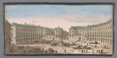 Gezicht op de Place des Victoires te Paris Pohled na Place des Victoires (název na objektu) od Anonymous