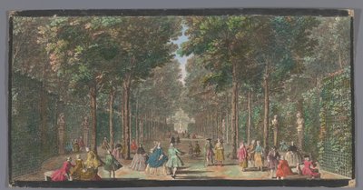 Gezicht op de Salle des Marronniers v de Tuin van Versailles Síň kaštanů (název na objektu) od Anonymous