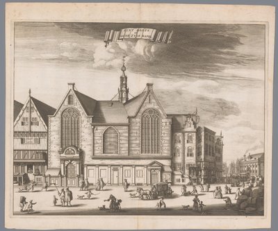 Pohled na kapli svatého Olofa (Oudezijds Chapel) v Amsterdamu Sint Olofs nyní Oude Zyds Chapel (název na objektu) od Anonymous