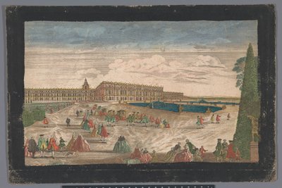 Pohled na zahradu ve Versailles a na palác ve Versailles od Anonymous