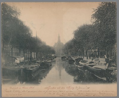 Pohled na Turfmarkt a Nieuwe Kerk v Haagu Pozdravy z Haagu; Turfmarkt a Nieuwe Kerk (název na objektu) od Anonymous