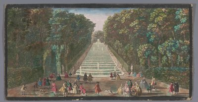 Pohled na kaskády zahrady Château de Marly Vue de la cascade de Marli (název na objektu) od Anonymous