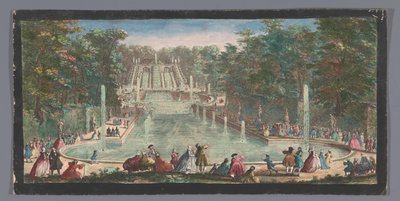 Pohled na kaskády zahrady Château de Saint-Cloud Veue de la cascade de St. Cloud (název na objektu) od Anonymous