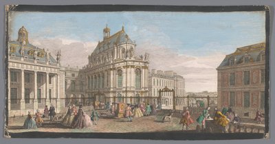 Pohled na kapli paláce ve Versailles Vüe ​​​​private de la kaple du Chateau de Versailles (název na objektu) od Anonymous