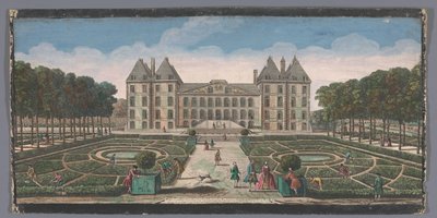 Gezicht op de tuin en het Château de Saint-Maur Pohled na zámek Royal de Saint Maur ze strany zahrady (titul na objektu) od Anonymous