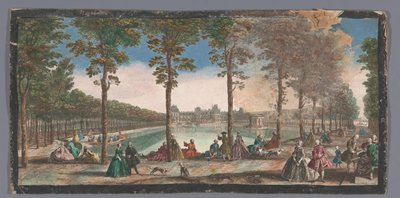 Pohled na rybník ze zahrady Palais de Fontainebleau Veüe de l