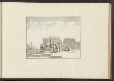 Pohled na palác a sochy na nábřeží v Janově Le Palais orné de Statues, au bord dela Mer à Gennes (název na objektu) Paláce a památky v Benátkách, Livornu, Neapoli a Římě (název série) od Anonymous