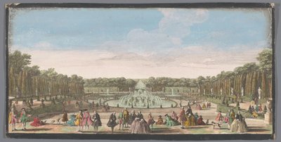 Pohled na Bassin de Latone v zahradě Versailles Pohled na pánev Latone z okraje terasy zámku (titul na objektu) od Anonymous