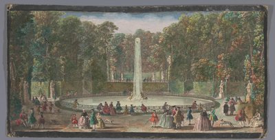 Pohled na Bassin des Muses v zahradě Château de Marly Le Bassin des Muses dans le jardin de Marli (název na objektu) od Anonymous