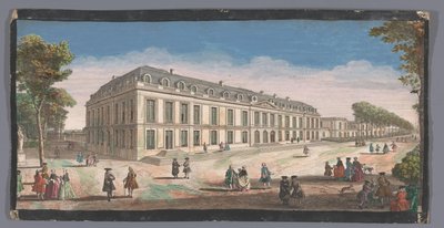 Pohled na Château de Choisy ze zahrady Vüe ​​​​de la Maison Royalle de Choisy du côté du jardin (název na objektu) od Anonymous